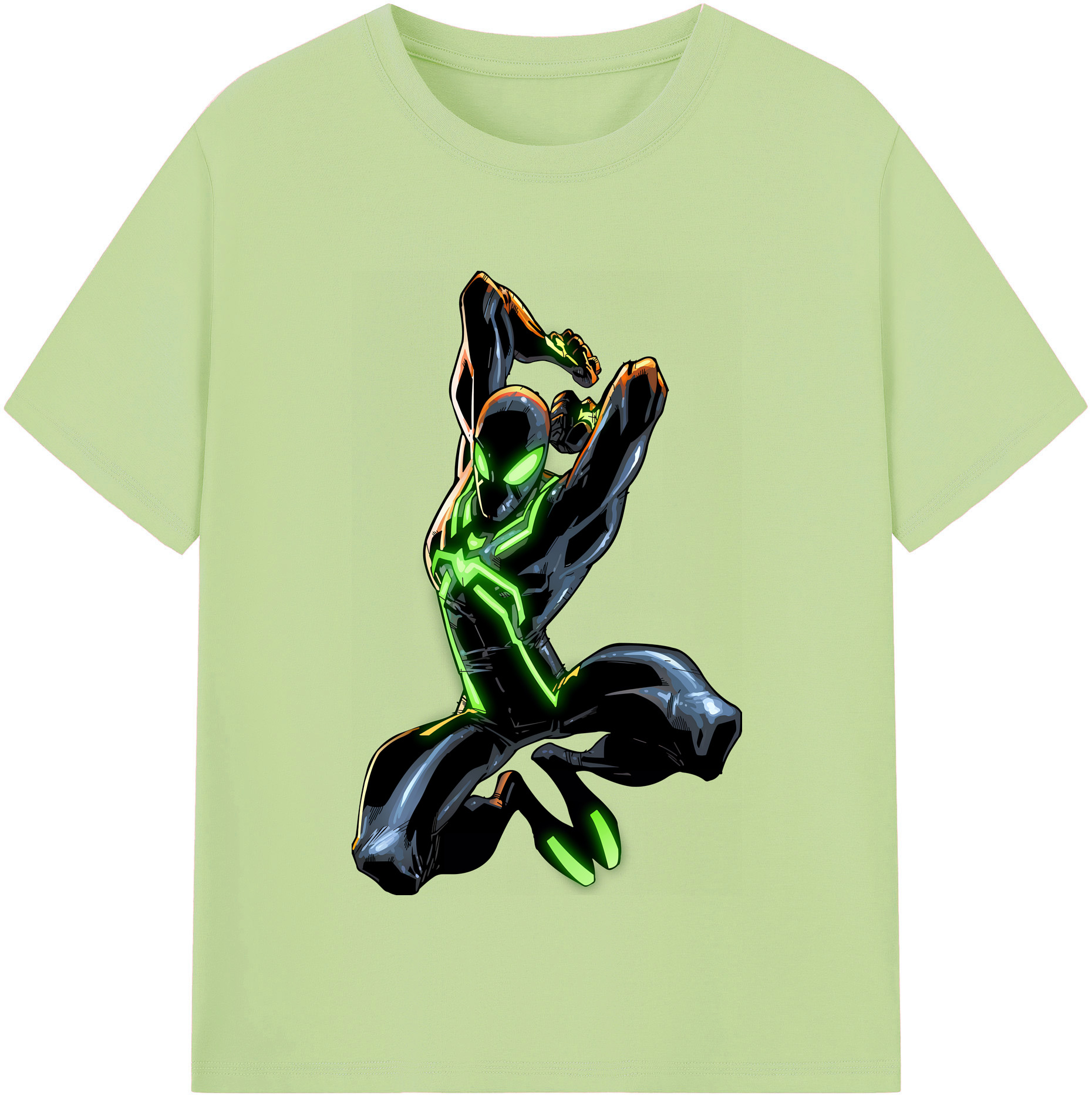 （画像用） Spider Man スパイダーマン 綿100％半袖Tシャツ（フロントプリント）
